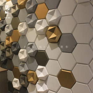 3d立体水泥砖凹凸网红马赛克异形奶茶店连锁背景墙六角艺术陶瓷砖