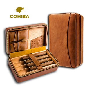 COHIBA高希霸雪茄盒保湿盒便携式烟盒旅行套装打火机雪茄剪刀送礼