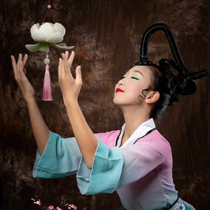 儿童古典舞江南可采莲步步生莲小兰花奖幼儿演出服一砚梨花雨舞蹈