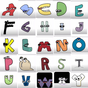 alphabet lore字母传说毛绒抱枕玩具英文字母儿童启蒙教育玩偶