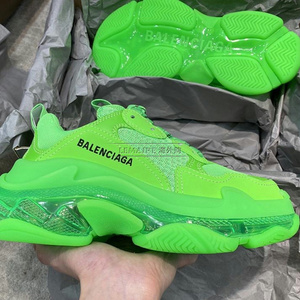 balenciaga/巴黎世家 triple s 绿色 透明水晶气垫 老爹鞋运动鞋
