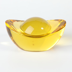 黄水晶摆件大小金元宝水晶元宝 摆件开业礼品家居装饰品