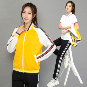 幼儿园教师园服春秋款外套老师工作服棒球服运动套装三件套女幼师