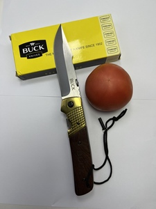 新品BUCK手工户外便携家用厨房小菜刀高档收藏户外露营多用小刀