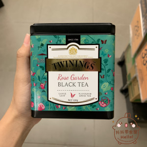 香港代购英国TWININGS川宁玫瑰花原片红茶茶叶花草茶休闲冲饮100g