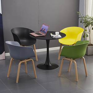 商用洽谈桌椅组合北欧椅子简约4s店休闲椅现代接待区白色座椅
