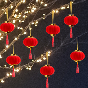 2022年新年小红灯笼挂饰装饰品虎年过年春节年货挂件布置树上吊饰