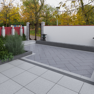 庭院地砖地铺石户外院子别墅花园地面铺大理石室外防滑瓷砖石英砖