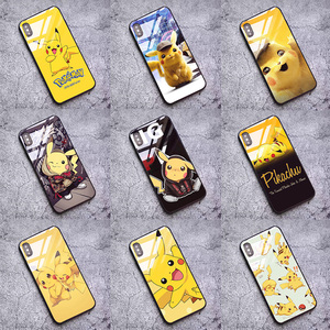 皮卡丘手机壳iphone7/8plus玻璃11苹果X/XR/XSMAX华为p30/P20pro荣耀9X/8X女20/10比卡丘nova5pro/4/5i/6se/3