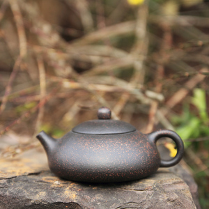 晨曦堂宜兴紫砂壶名家周翔全手工正品茶壶茶具原矿黑朱泥半月壶