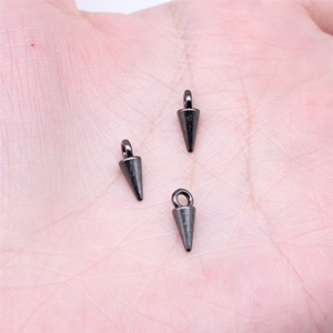 40个/包 11x4mm 多色锌合金材质 DIY饰品配件锥子吊坠 ABD-C14156