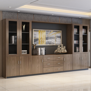 木质文件柜老板办公室书柜背景柜隔断办公桌柜子档案资料柜储物柜