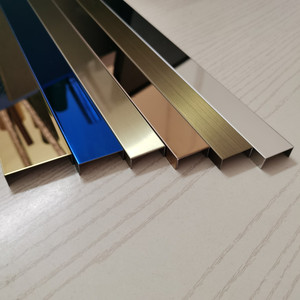 304不锈钢u型槽玫瑰金装饰条天花吊顶包边条背景墙腰线金属收口条