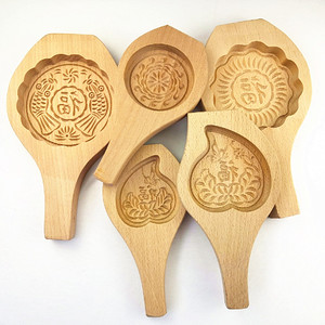 木质手工饽饽馒头模子面卡子花模面点工具月饼面食年糕点模具烘焙
