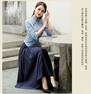 冯程程演出服装女上海滩民国 复古青年女学生装 班服表演工装套装