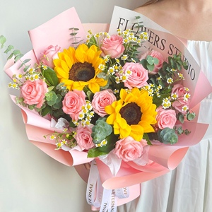天津花店鲜花速递同城配送女朋友混搭花束送闺蜜妈妈生日礼物订花
