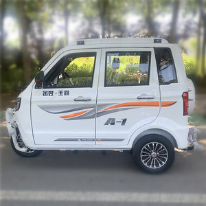 玉河全封闭式燃油摩托车可上牌带驾驶室方向盘老年代步全棚三轮车