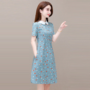 150小个子亚麻棉麻连衣裙薄款夏天今年流行爆款裙子高端洋气减龄