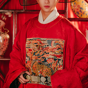 【锦瑟衣庄】长思 明制男款婚服定金50%圆领袍贴里