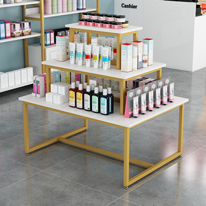 秦时清秋淘宝定制展示架中岛梯形货架台阶式箱包架子鞋架礼品样品