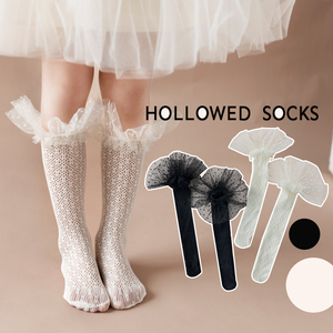 傲娇妞女童蕾丝花边中筒袜夏季薄款儿童高筒袜洛丽塔公主袜堆堆袜