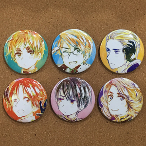 黑塔利亚周边马口铁徽章吧唧中国美国英国法国意大利德国日本多款