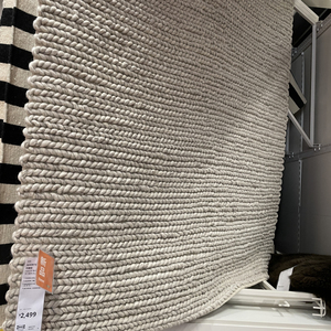 宜家ikea国内代购北欧简约约斯旺羊毛地毯手工制作灰白160x230cm