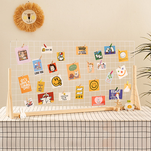 幼儿园作品展示架美工区手工作品桌面展示架网格饰品货架铁网格架