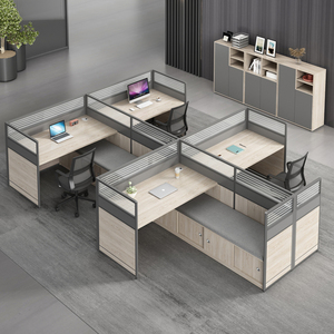 屏风职员办公桌4员工工位午休带床l型简约隔断卡座电脑办公室卡位