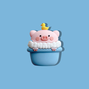 可爱泡泡猪适用airpods1/2代保护套卡通苹果3代pro耳机软壳创意女