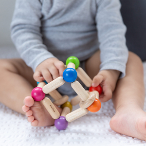 泰国进口plantoys木制抓握练习套装婴儿宝宝逗乐安抚玩具6个月