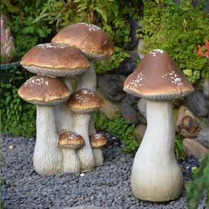 户外庭院花园装饰品仿真植物蘑菇雕塑创意复古摆件工艺品园林造景