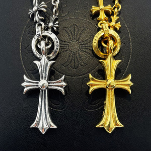 克罗心项链男纯银925银复古