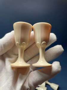 天然原色猛犸象牙精雕茅台专用白酒杯一口杯礼品装高端酒杯礼盒