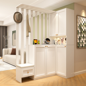 000人付款天猫现代简约入户鞋柜玄关柜转角鞋柜可定制到顶隔断柜客厅