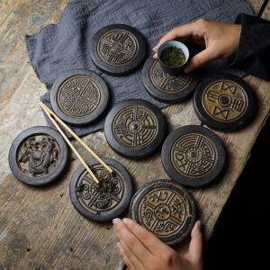 习拓特色手工艺瓦当拓片书房书桌摆件中国风家居饰品节日礼物礼品