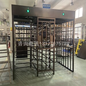 全高双门十字旋转道闸小区车站篮球馆安检通道双门不锈钢转闸厂家