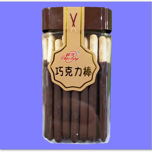 超龙涂层饼干168克*2罐儿童零食巧克力棒饼干草莓味牛奶味抹茶味