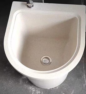 石英石水池拖把池无搓板石头大理石空池单盆阳台洗衣水槽一体台盆