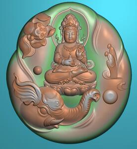 小伍精雕图观音圆牌浮雕图雕刻图jdp专业定制新款电脑玉石精雕图