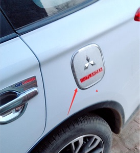 13-15-19新款广汽三菱欧蓝德油箱盖不锈钢贴片欧蓝德油盖改装亮片