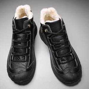 爱耐克冬季男鞋加绒保暖雪地棉鞋劳保防水运动登山马丁靴男高帮