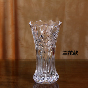 创意欧式透明玻璃大号花瓶富贵竹百合水培装饰品加厚玻璃花器摆件