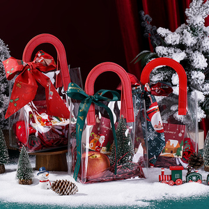 圣诞节礼品袋子创意实用伴手礼物袋平安夜苹果包装盒红色手提袋子