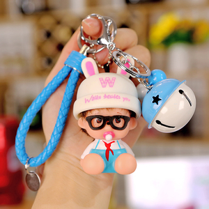 钥匙扣可爱卡通创意动漫公仔钥匙圈礼品书包挂件情侣地摊便宜两元