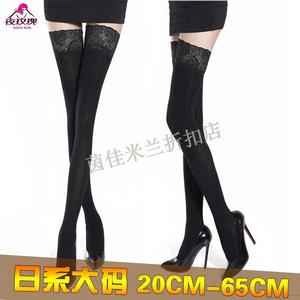 大腿高筒长筒袜女过睡衣丝袜防滑情趣日系硅胶袜大码蕾丝黑色膝盖情趣性感百花天使图片