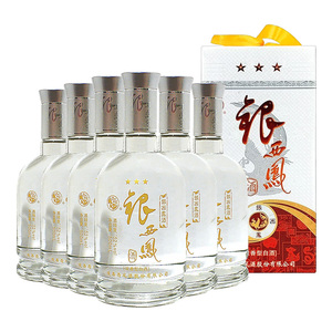 【总厂产】52度西凤酒浓香型粮食白酒送礼盒装银 陕西凤酒整箱6瓶