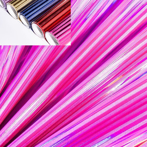 pvc皮革面料幻彩镭射条纹高光镜面皮带鞋材革箱包仿皮皮料人造革