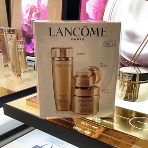 lancome/兰蔻菁纯精华水乳套装面霜眼霜三件套补水保湿护肤品礼盒