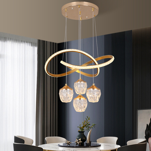 餐厅吊灯2022新款现代简约轻奢创意异型led四头网红饭厅餐桌灯具